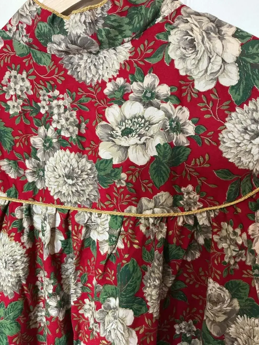 Vintage Carole 100% Cotton Floral Long Sleeves House Dress Size XL